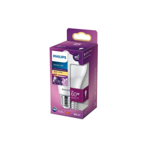Philips LED Izzó érzékelővel Philips A60 E27/8W/230V 2700K