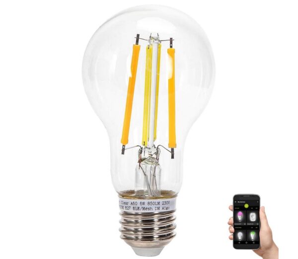 B.V. LED Izzó FILAMENT A60 E27/6W/230V 2700