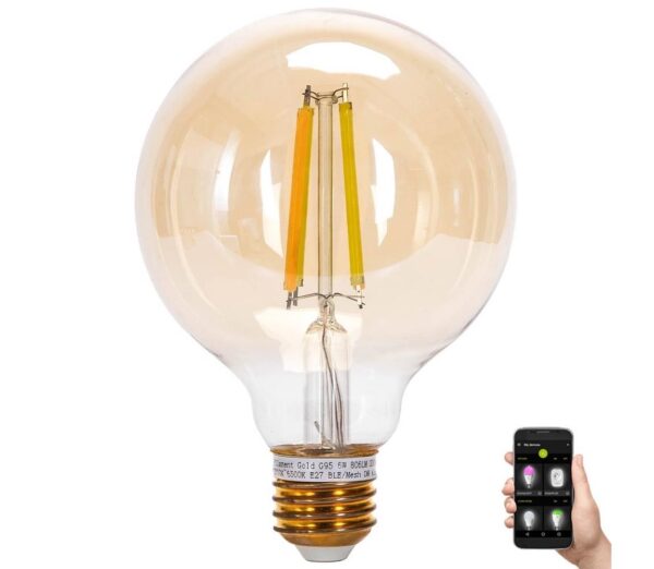 B.V. LED Izzó FILAMENT G95 E27/6W/230V 2700