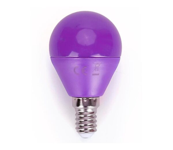 B.V. LED Izzó G45 E14/4W/230V lila
