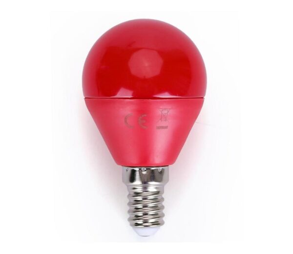 B.V. LED Izzó G45 E14/4W/230V piros