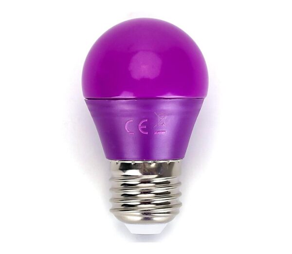 B.V. LED Izzó G45 E27/4W/230V lila