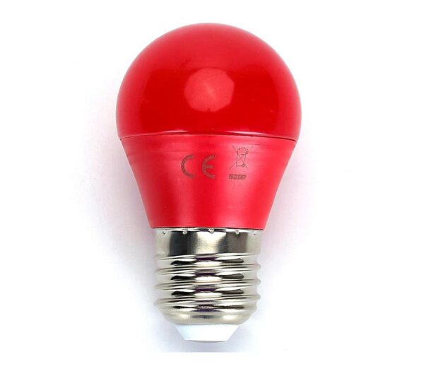 B.V. LED Izzó G45 E27/4W/230V piros