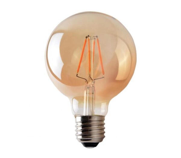 LED Izzó LEDSTAR AMBER G95 E27/8W/230V 2200K