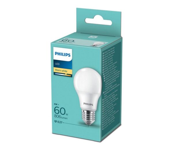 Philips LED Izzó Philips A60 E27/8W/230V 2700K