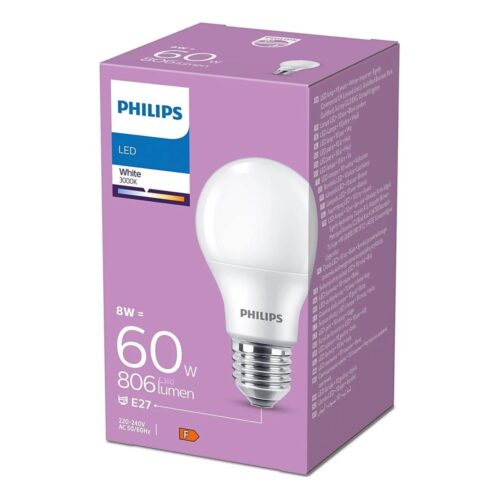 Philips LED Izzó Philips A60 E27/8W/230V 3000K