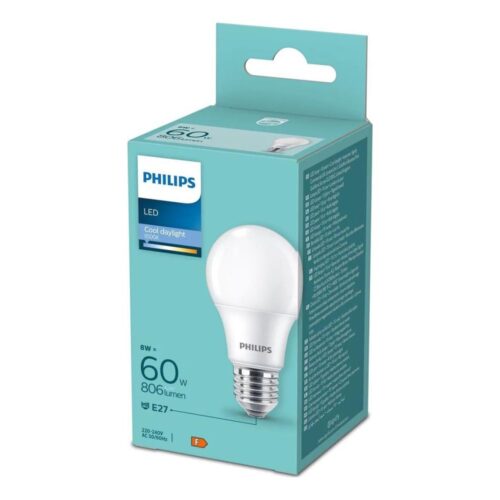 Philips LED Izzó Philips A60 E27/8W/230V 6500K