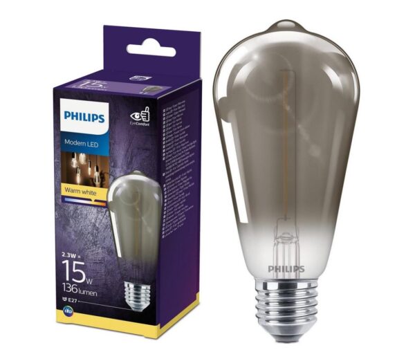 Philips LED Izzó SMOKY VINTAGE Philips ST64 E27/2