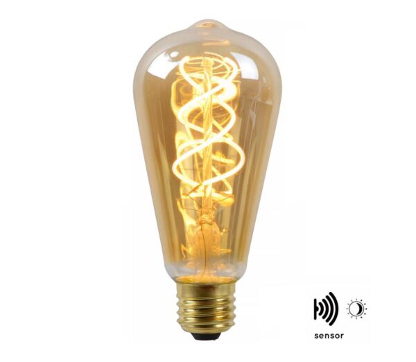 Lucide LED Izzó szürkületérzékelővel FILAMENT E27/4W/230V 2200K
