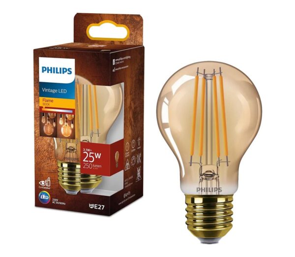 Philips LED Izzó VINTAGE Philips A60 E27/3