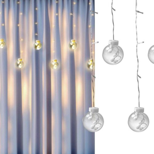 LED Karácsonyi függöny WISH BALLS 108xLED/8 funkciók 4
