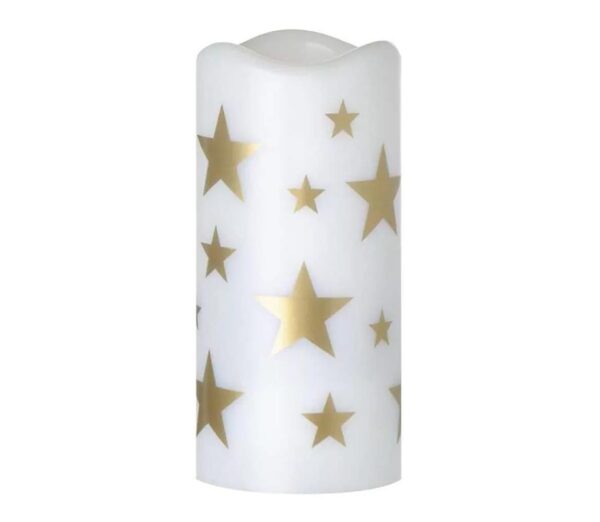 LED Karácsonyi gyertya LED/3xAAA csillagok meleg fehér