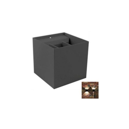 LED Kültéri fali lámpa 2xLED/3W/230V IP54 antracit