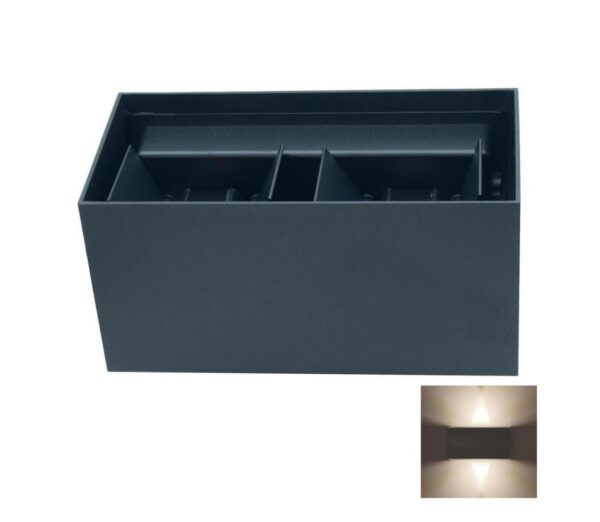 LED Kültéri fali lámpa LED/12W/230V IP54 fekete