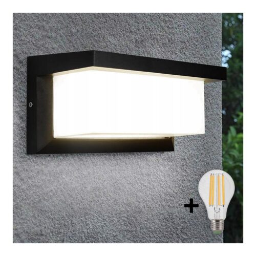 LED Kültéri fali lámpa NEELY 1xE27/9W/230V 4000K IP54 fekete