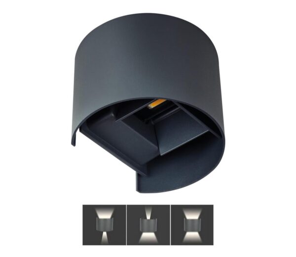 LED Kültéri fali lámpa REKA LED/7W/230V IP54 antracit