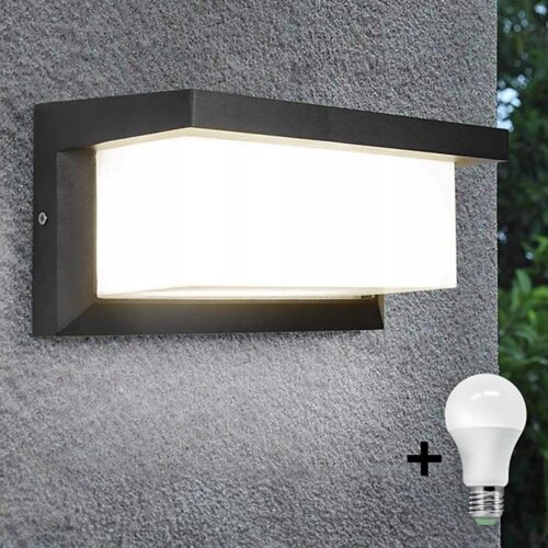 LED Kültéri lámpa izzóval szürkületérzékelővel NEELY 1xE27/9W/230V IP54