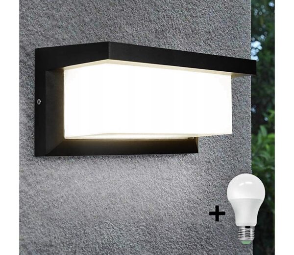 LED Kültéri lámpa izzóval szürkületérzékelővel NEELY 1xE27/9W/230V IP54