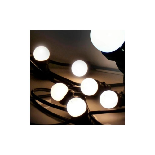 LED Kültéri lánc EASY CONNECT 8xE27 5m IP44 meleg fehér