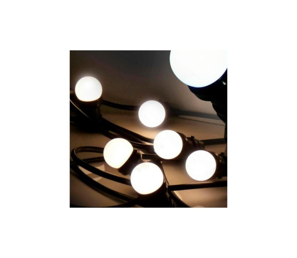 LED Kültéri lánc EASY CONNECT 8xE27 5m IP44 meleg fehér
