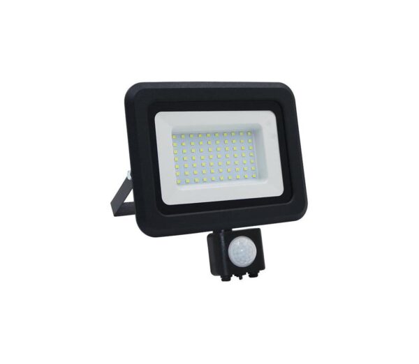 LED Kültéri reflektor érzékelővel LED/50W/230V 4000K IP44 fekete