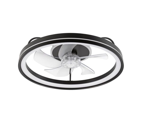 LED Mennyezeti lámpa látorral FARGO LED/37W/230V fekete + távirányító