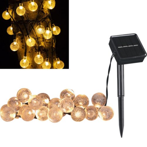 LED Napelemes dekoratív lánc BUBBLE GLASS 20xLED/8 funkció 4