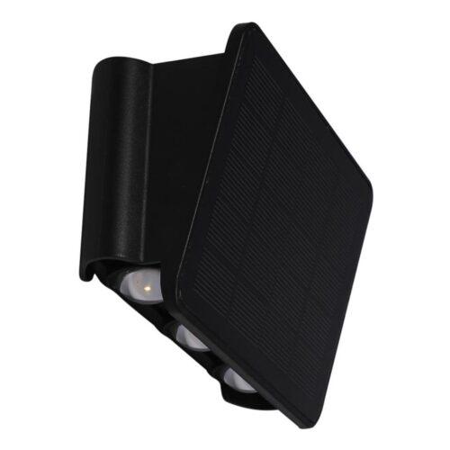 LED Napelemes fali lámpa ALF LED/4W/1200 mAh 6000K IP54 fekete