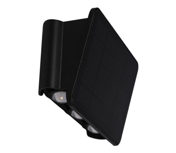 LED Napelemes fali lámpa ALF LED/4W/1300 mAh 3000K IP54 fekete