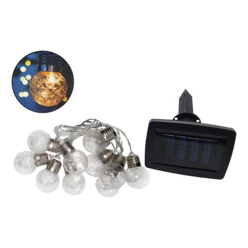 LED Napelemes kültéri lánc 10xLED/1
