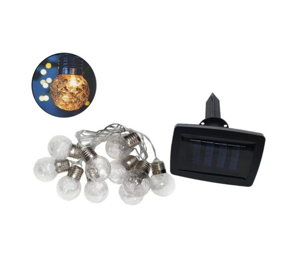 LED Napelemes kültéri lánc 10xLED/1