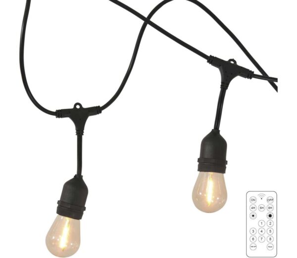 LED Napelemes kültéri lánc PARTY 10xE27/3
