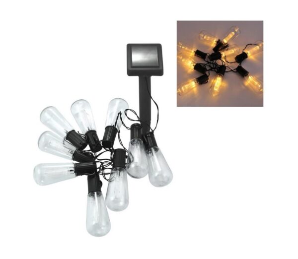 LED Napelemes lánc EDISON 10xLED/1
