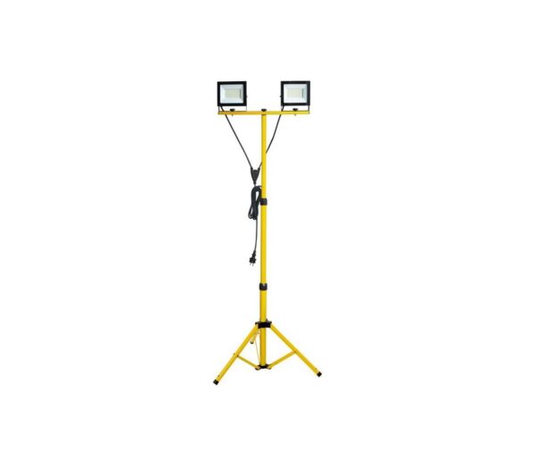 LED Reflektor állvánnyal TIGRA 2xLED/50W/230V 4000K IP54 fekete/sárga