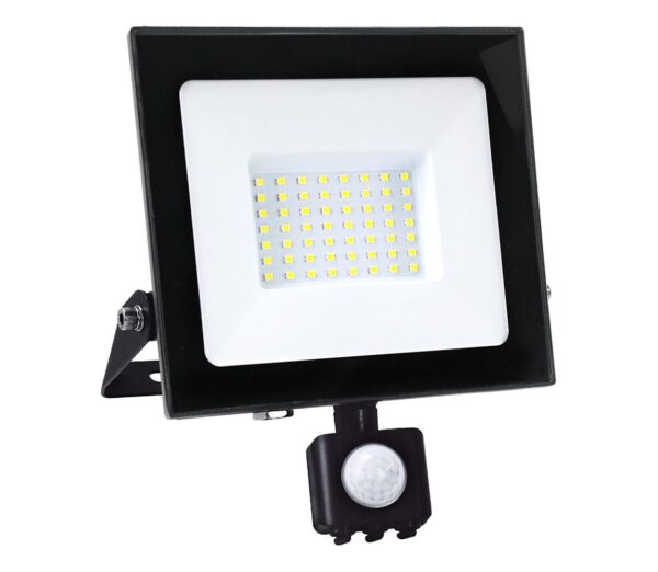 LED Reflektor érzékelővel LED/50W/230V 6500K IP44 fekete