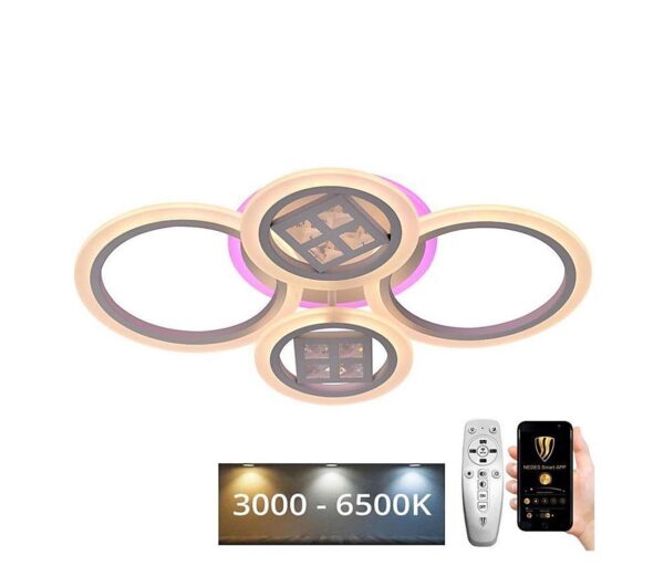 LED RGB Dimmelhető felületre szerelhető csillár LED/50W/230V 3000