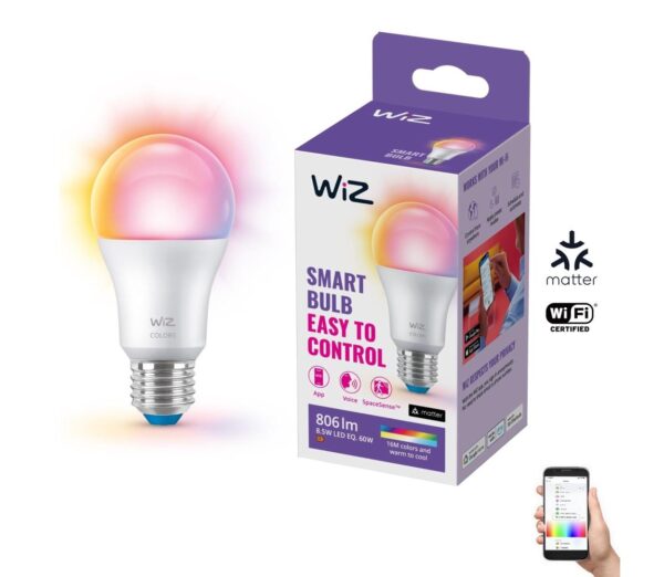 WiZ LED RGB Dimmelhető izzó A60 E27/8