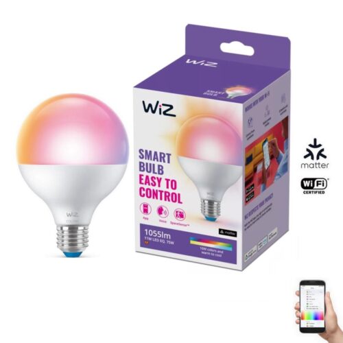 WiZ LED RGB Dimmelhető izzó G95 E27/11W/230V 2200