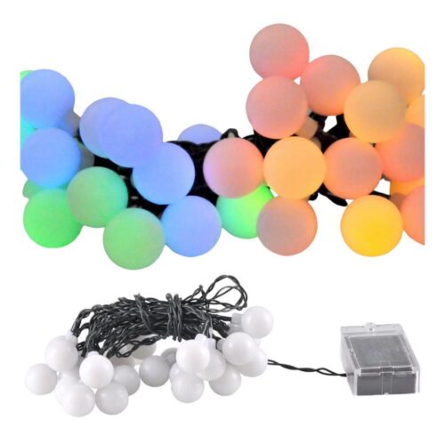LED RGB Napelemes lánc PARTY 30xLED/1