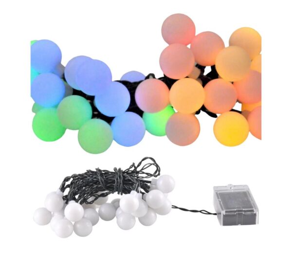 LED RGB Napelemes lánc PARTY 30xLED/1