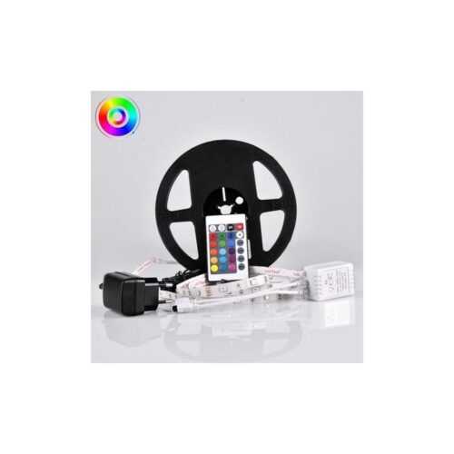 LED RGB Szabályozható szalag 5m LED/18W/12V IP20 + távirányító