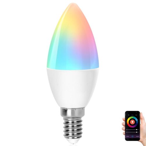 B.V. LED RGBW Dimmelhető izzó C37 E14/6