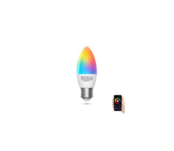 B.V. LED RGBW Dimmelhető izzó C37 E27/7W/230V 3000