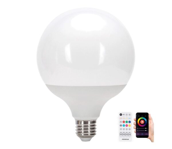 B.V. LED RGBW Dimmelhető izzó MESH G120 E27/18W/230V 6500K + távirányító