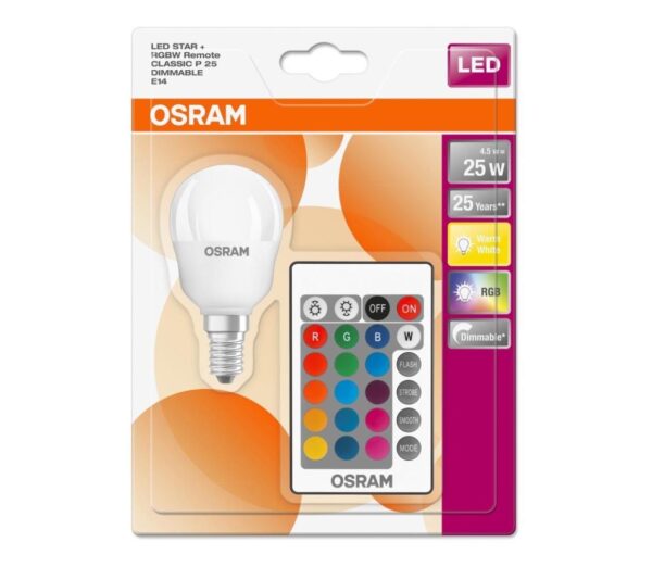 Osram LED RGBW Dimmelhető izzó RETROFIT E14/4