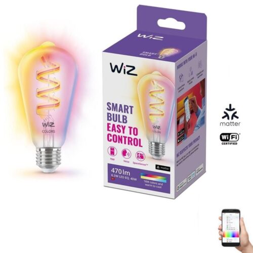 WiZ LED RGBW Dimmelhető izzó ST64 E27/6