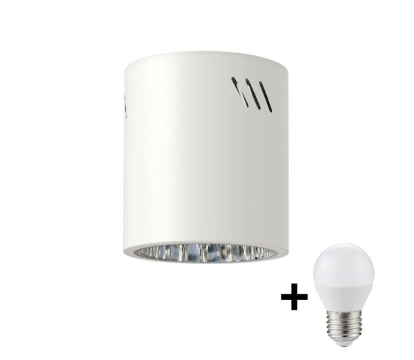 LED Spotlámpa GEORGE 1xE27/6W/230V átm. 11 cm fehér