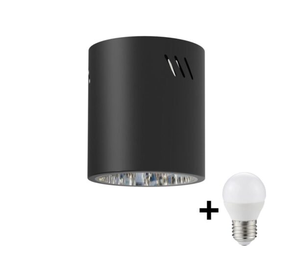 LED Spotlámpa GEORGE 1xE27/6W/230V átm. 11 cm fekete