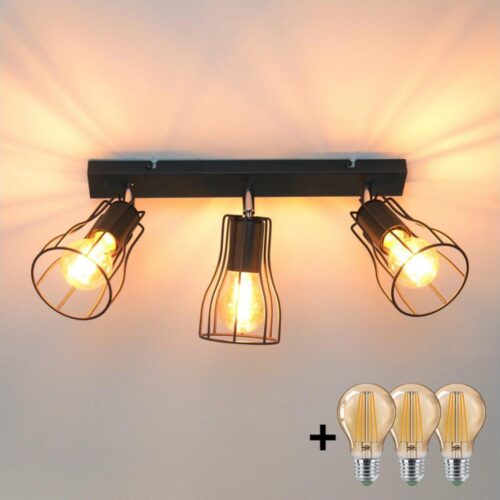 LED Spotlámpa TUBE II 3xE27/15W/230V fekete