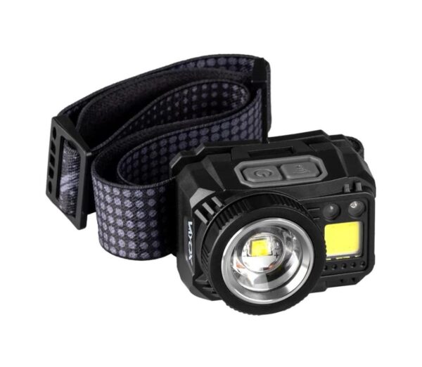 Vayox LED Tölthető fejlámpa érzékelővel LED/6W/5V/3xAAA IP44 500 fényes 1200 mAh